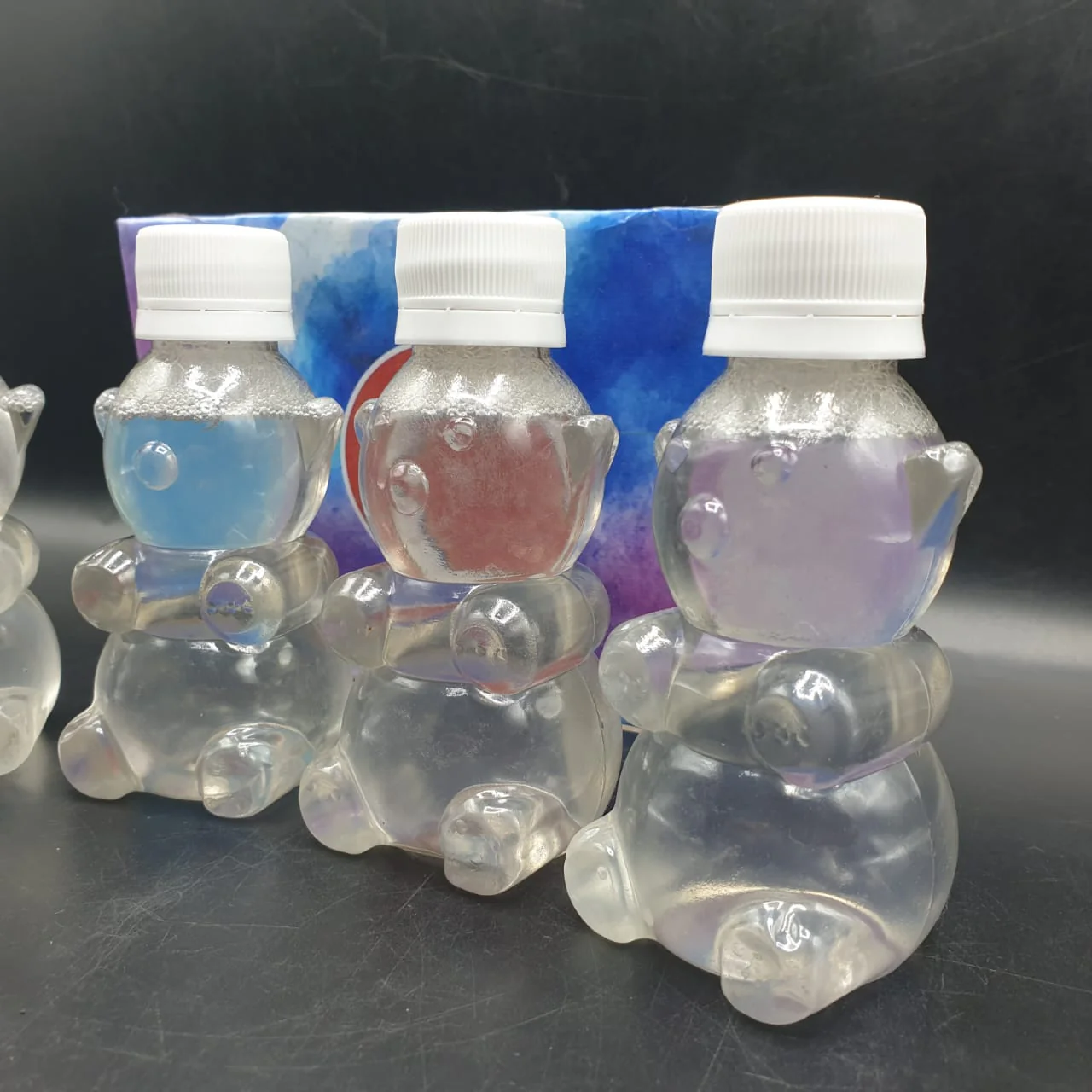 6 Bottle of 100ml Bubble Making Water Bear Shaped - Image 3