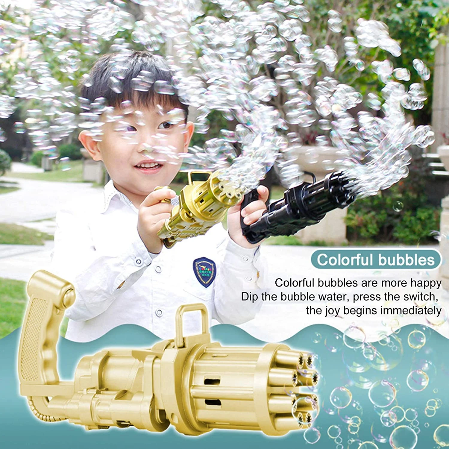 Automatic Water Bubble Gun Toy - Image 4