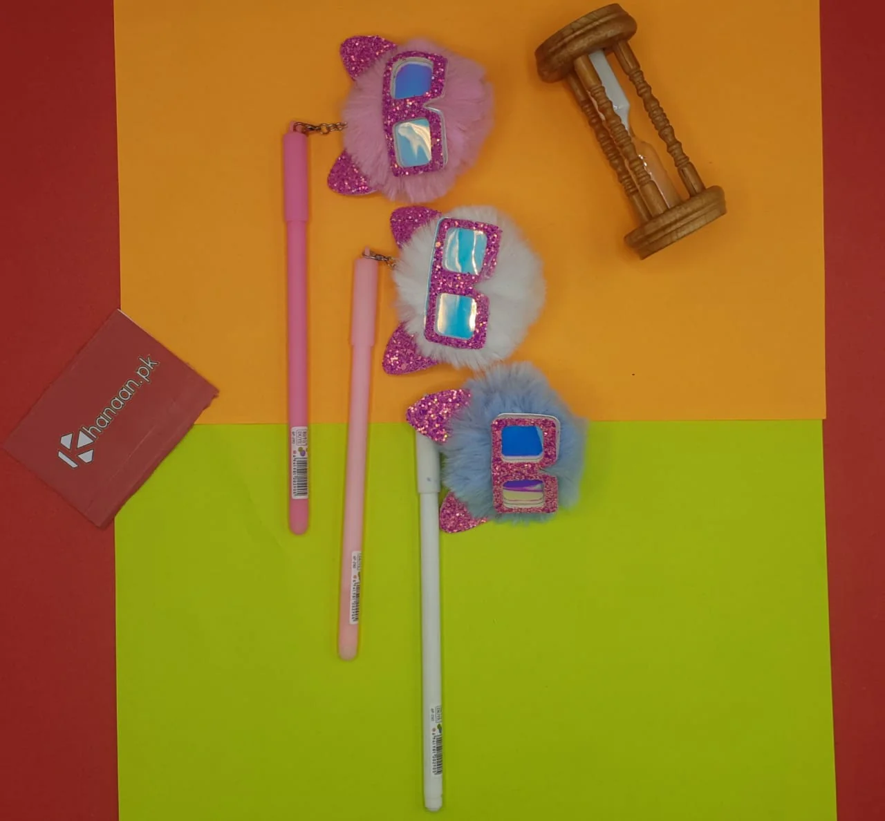 Cat Pom Pom With Goggles Pen - Image 3