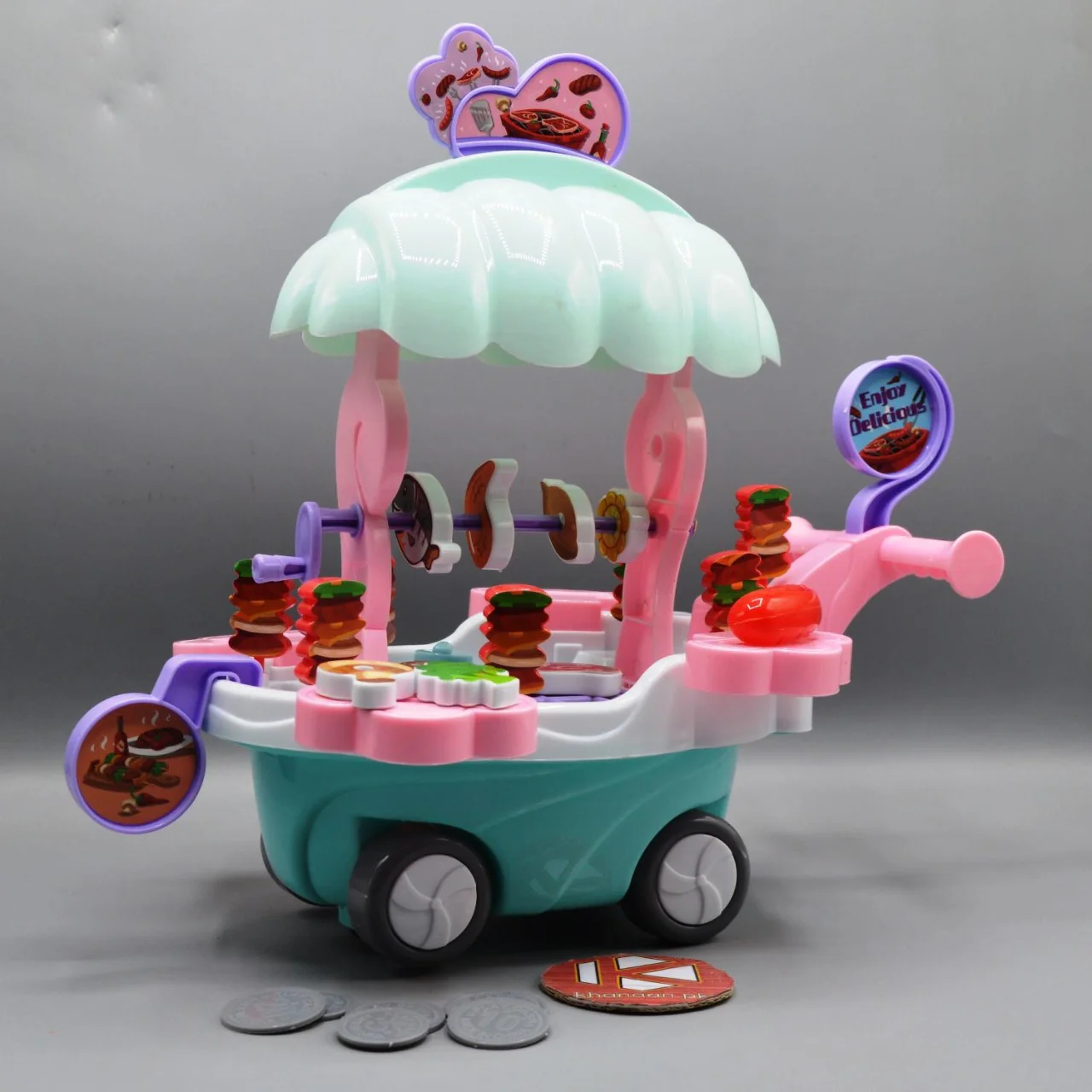 Mini Portable Barbecue Cart with Light and Sound - Image 6