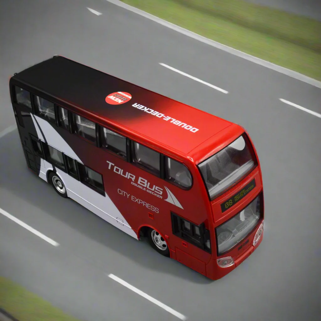 RC Double-Decker Bus Rechargeable with Light and Sound - Image 3